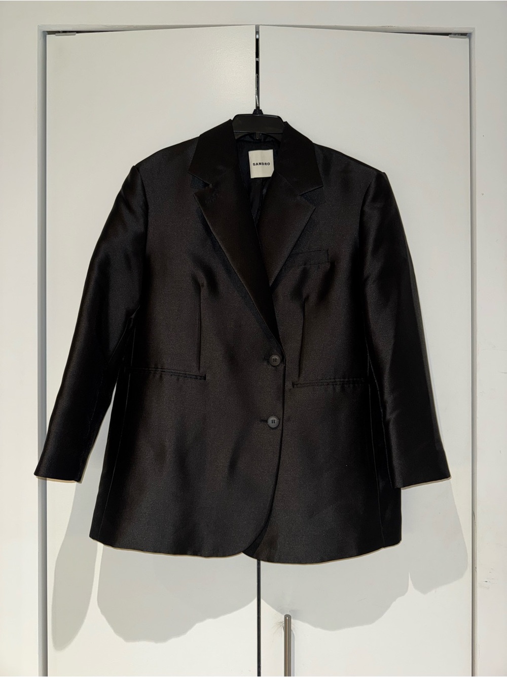 Sandro Black Single-Breasted Blazer